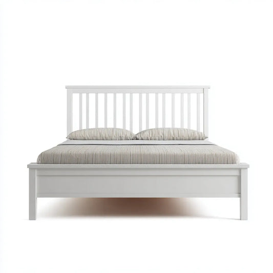 Doppelbett Weiß 180 x 200 cm Kiefer Massivholz Rechteckig