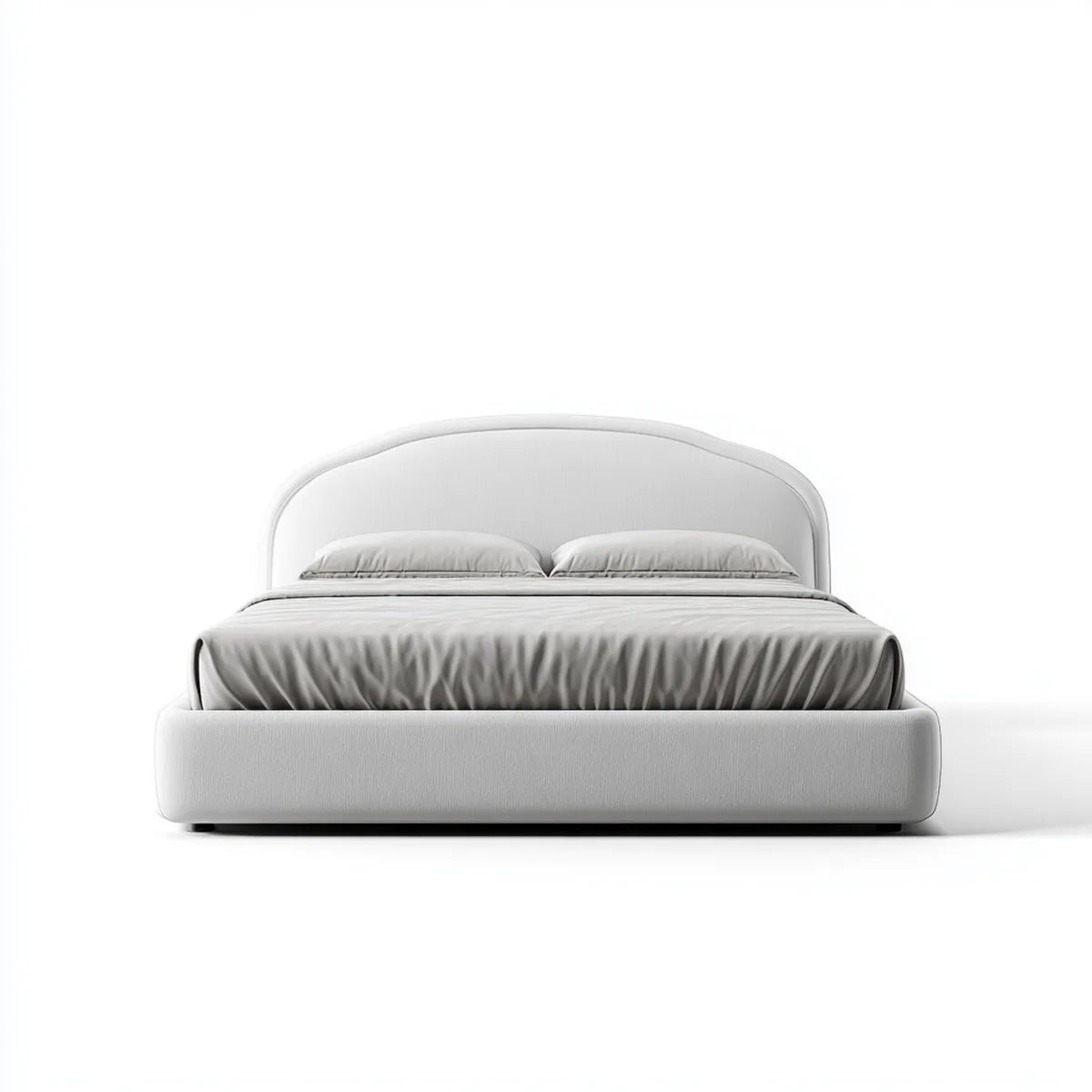 Polsterbett Doppelbett Weiß 180 x 200 cm Polyester Rechteckig
