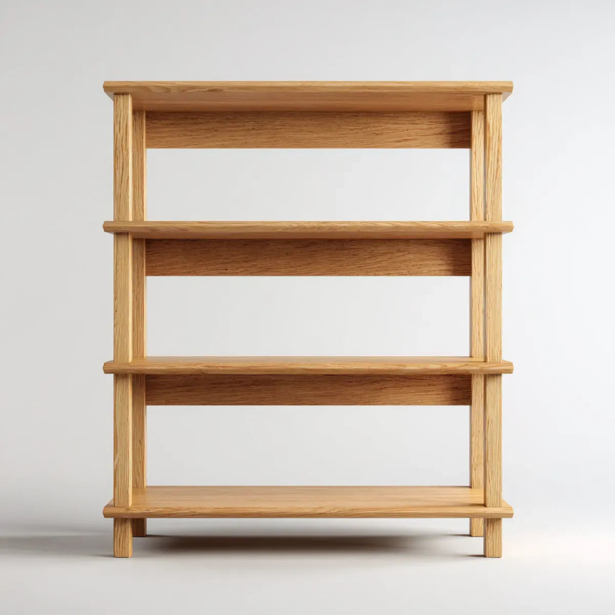 Bücherregal Standregal Natur 80 x 30 x 120 cm aus Eiche Massivholz rechteckig